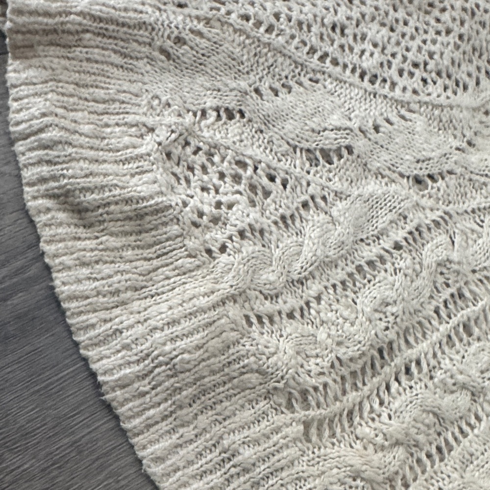 Lucky Brand Women's Cream Cable Knit Sweater - Picture 6 of 6